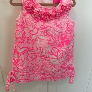 🐰 Lilly Pulitzer 2T Dress featuring bunnies & rosettes